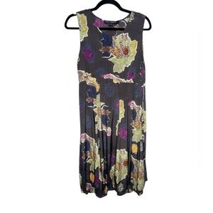 Little Journey Floral Silky Hippie Boho Knee Length Dress Size M